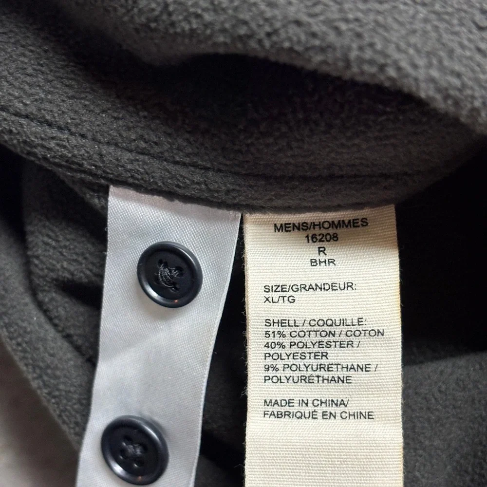 Woolrich Westridge Shirt Jacket Mens XL Gray Fleece Lined Button Down Chore EUC